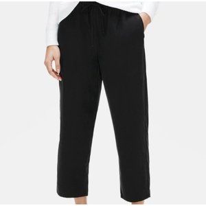 Eileen Fisher Sz Small Black Stretch Tencel Pull On Pant